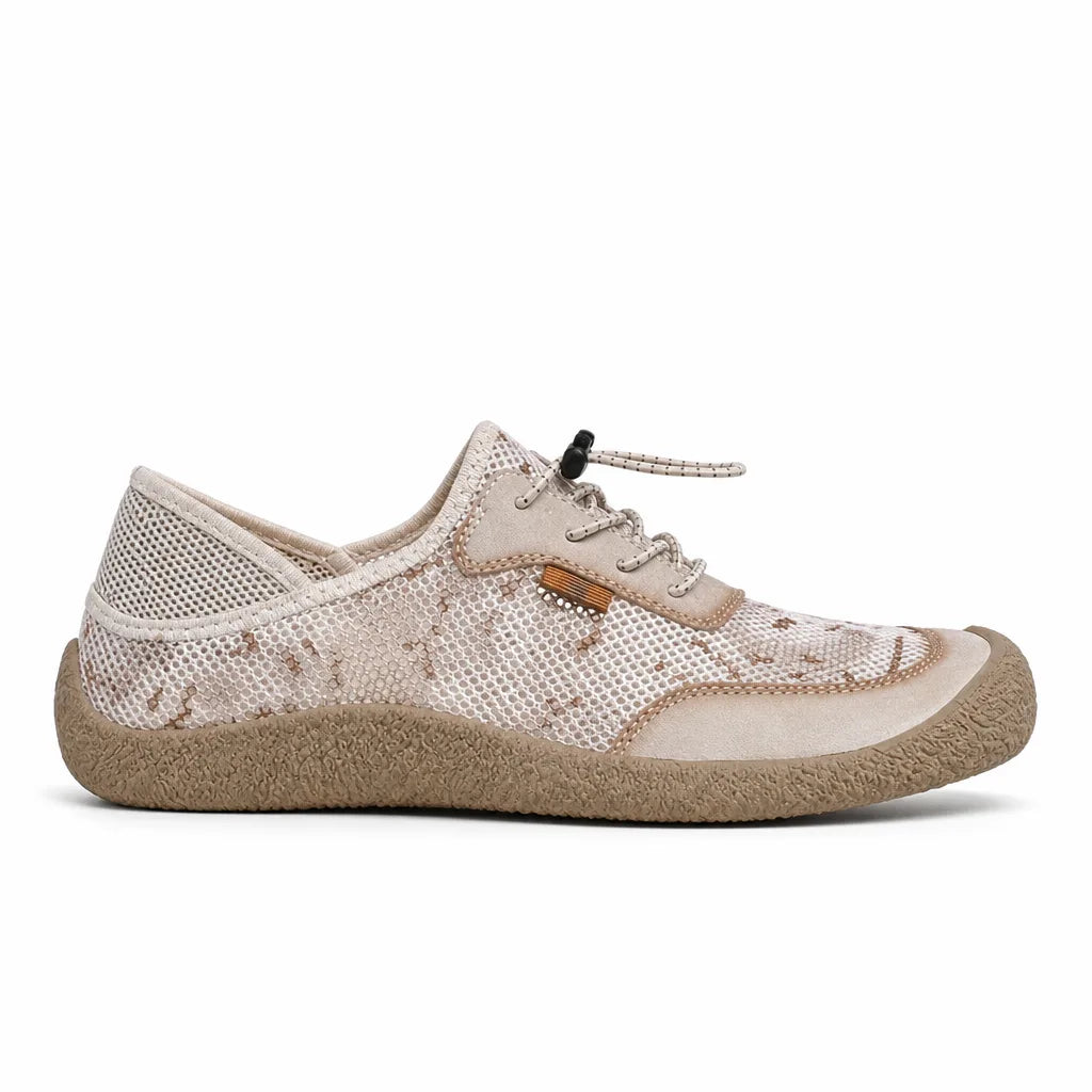 Men's Beige Leo Breathable Slip Ons
