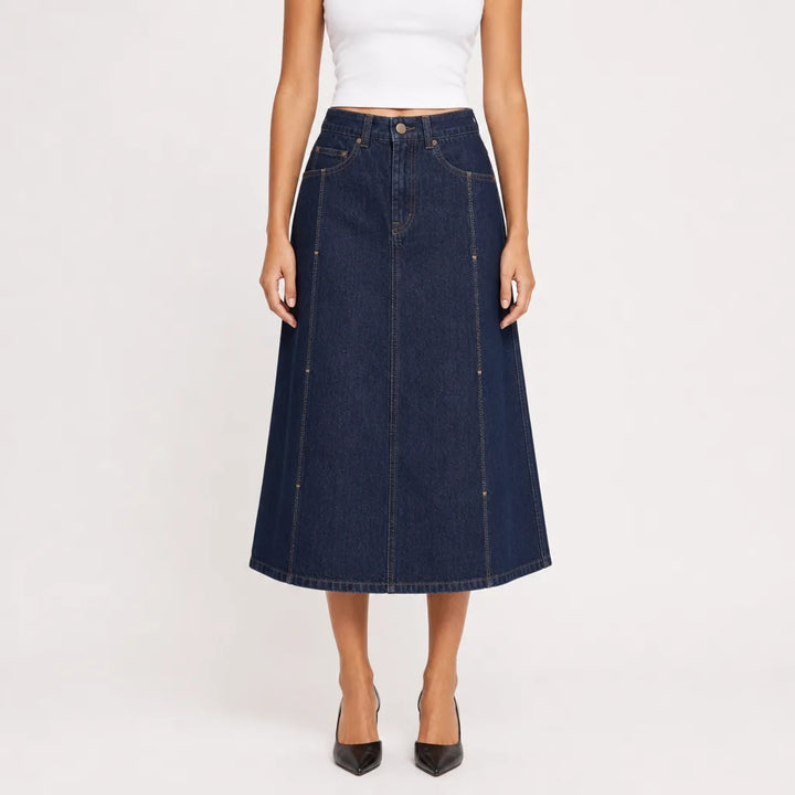 Women's Blue Heath A Line Denim Skirt