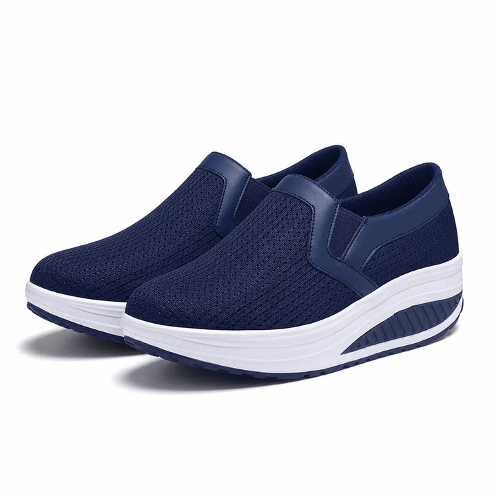 Hazel Rocker Slip-Ons - Color:Dark Blue;Size:35