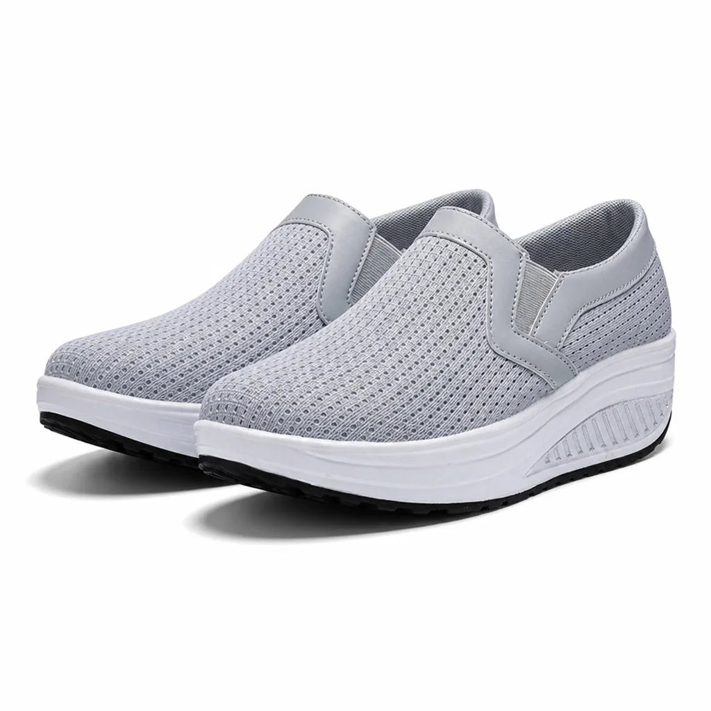 Hazel Rocker Slip-Ons - Color:Gray;Size:35