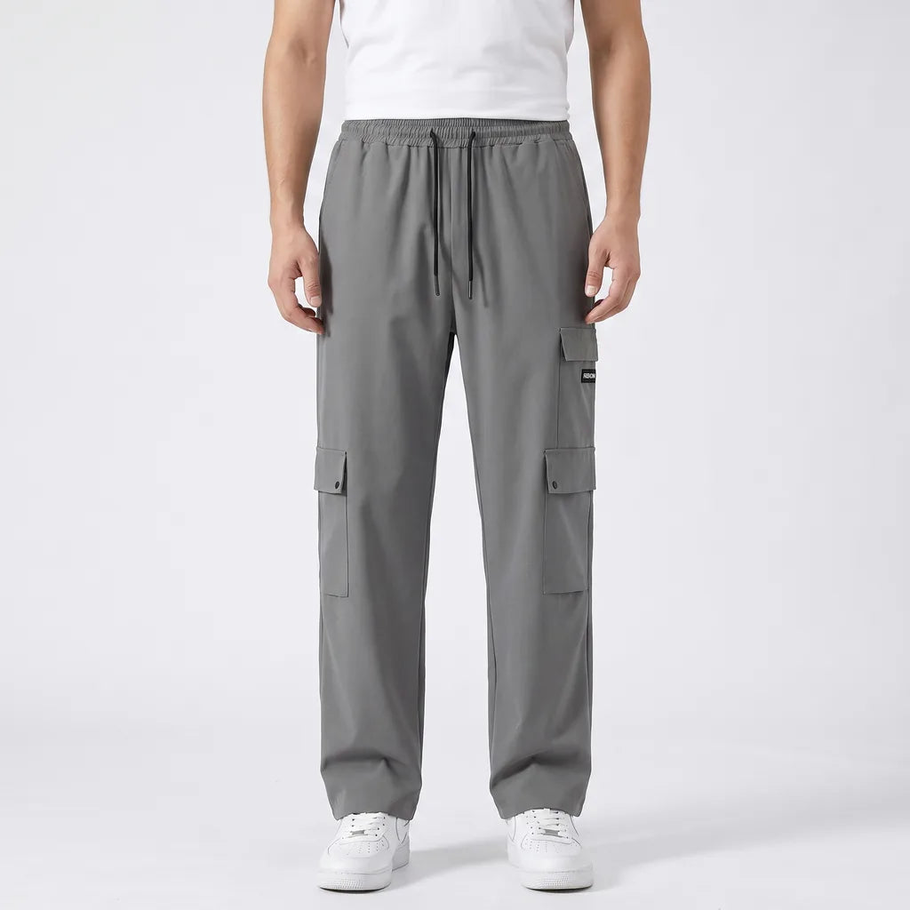 Men's E268 Dark Gray Wells Cotton Cargo Pants