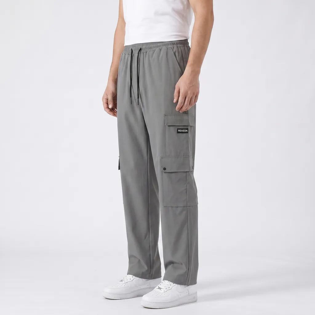 Men's E268 Dark Gray Wells Cotton Cargo Pants