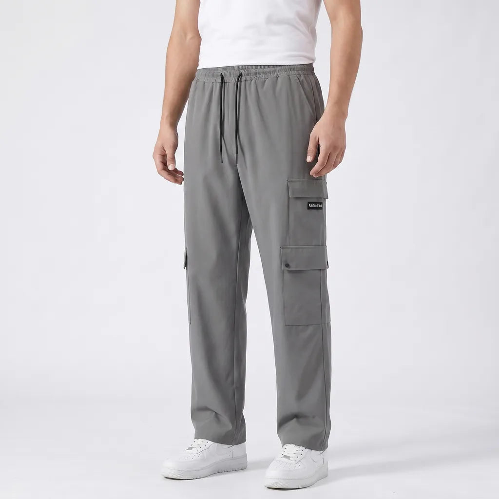 Men's E268 Dark Gray Wells Cotton Cargo Pants