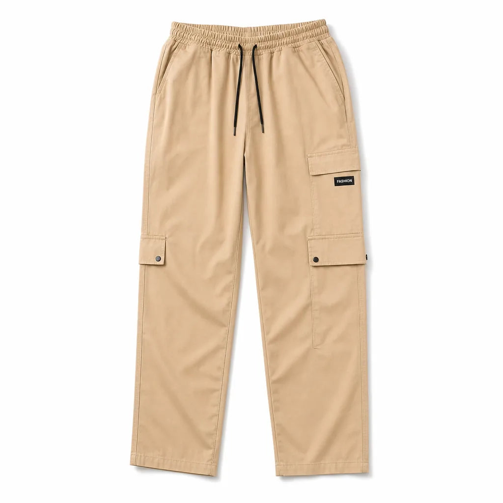 Henry Cotton Cargo Pants - Color:Khaki;Size:XS