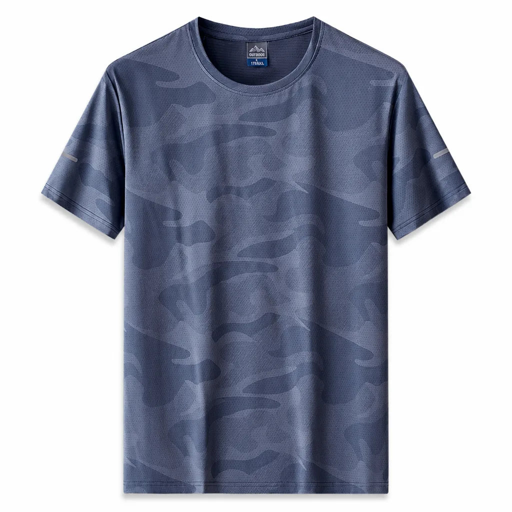Henry Crew Neck T-Shirt - Color:Blue;Size:M