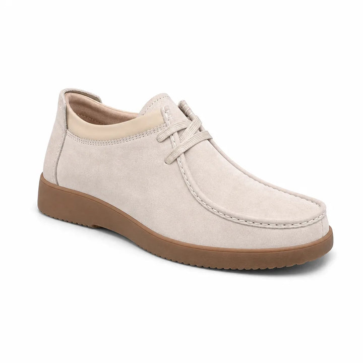Men's Beige Humphrey Leather Low-Tops
