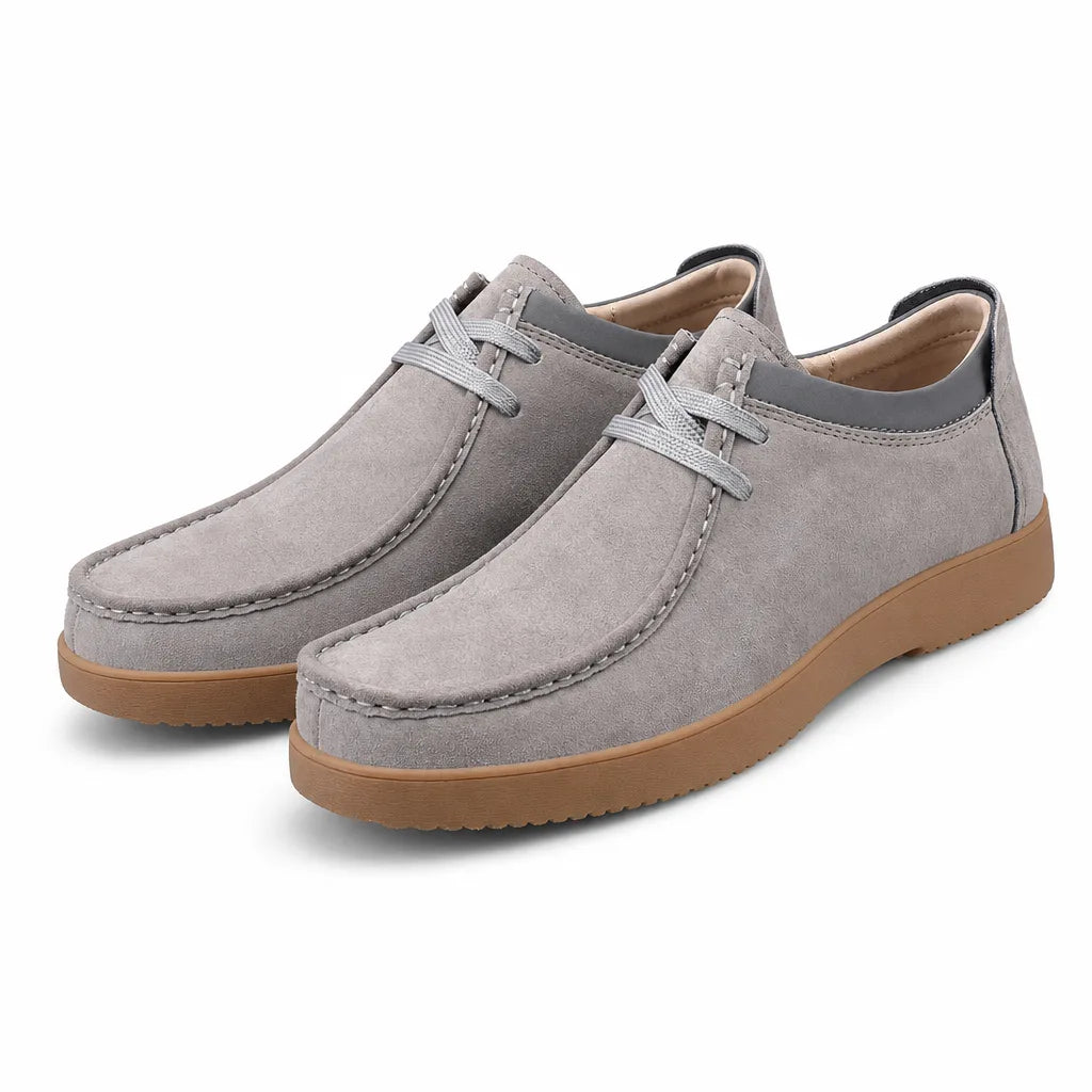Henry Leather Low-Tops - Color:Gray;Size:38