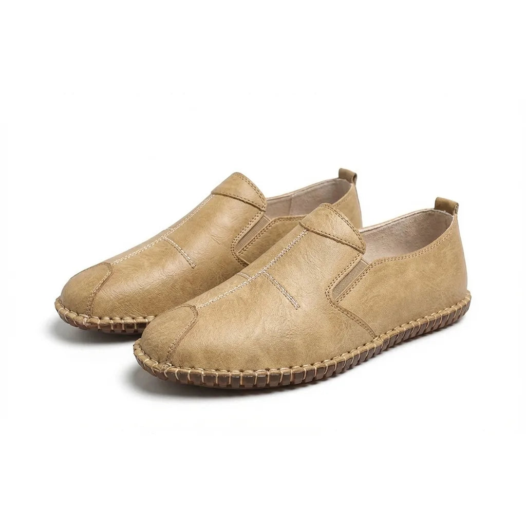 Henry Penny Loafers - Color:Khaki;Size:38