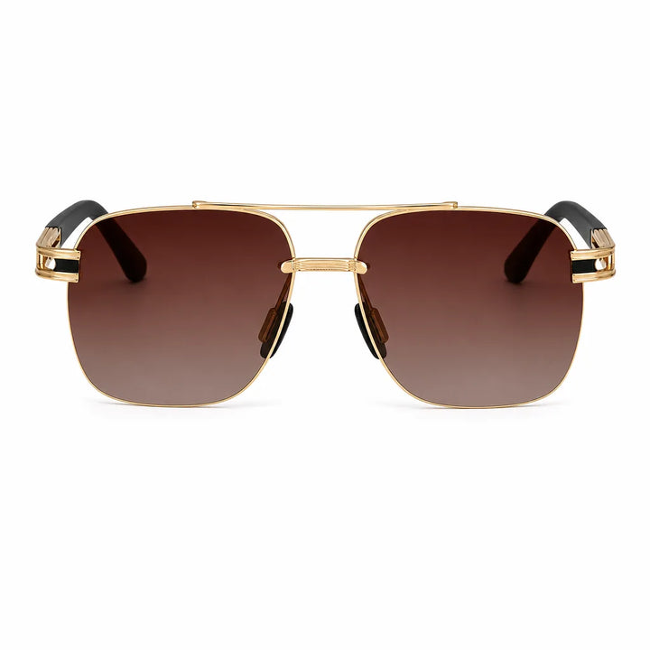 Men's Gray Lena Polarized Half-Rim Shades