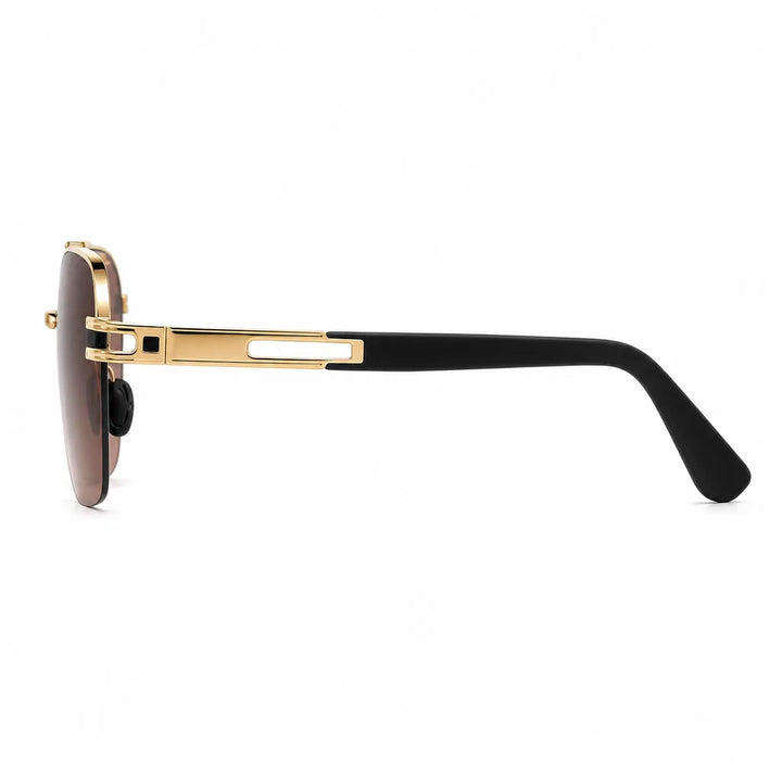 Men's Gray Lena Polarized Half-Rim Shades