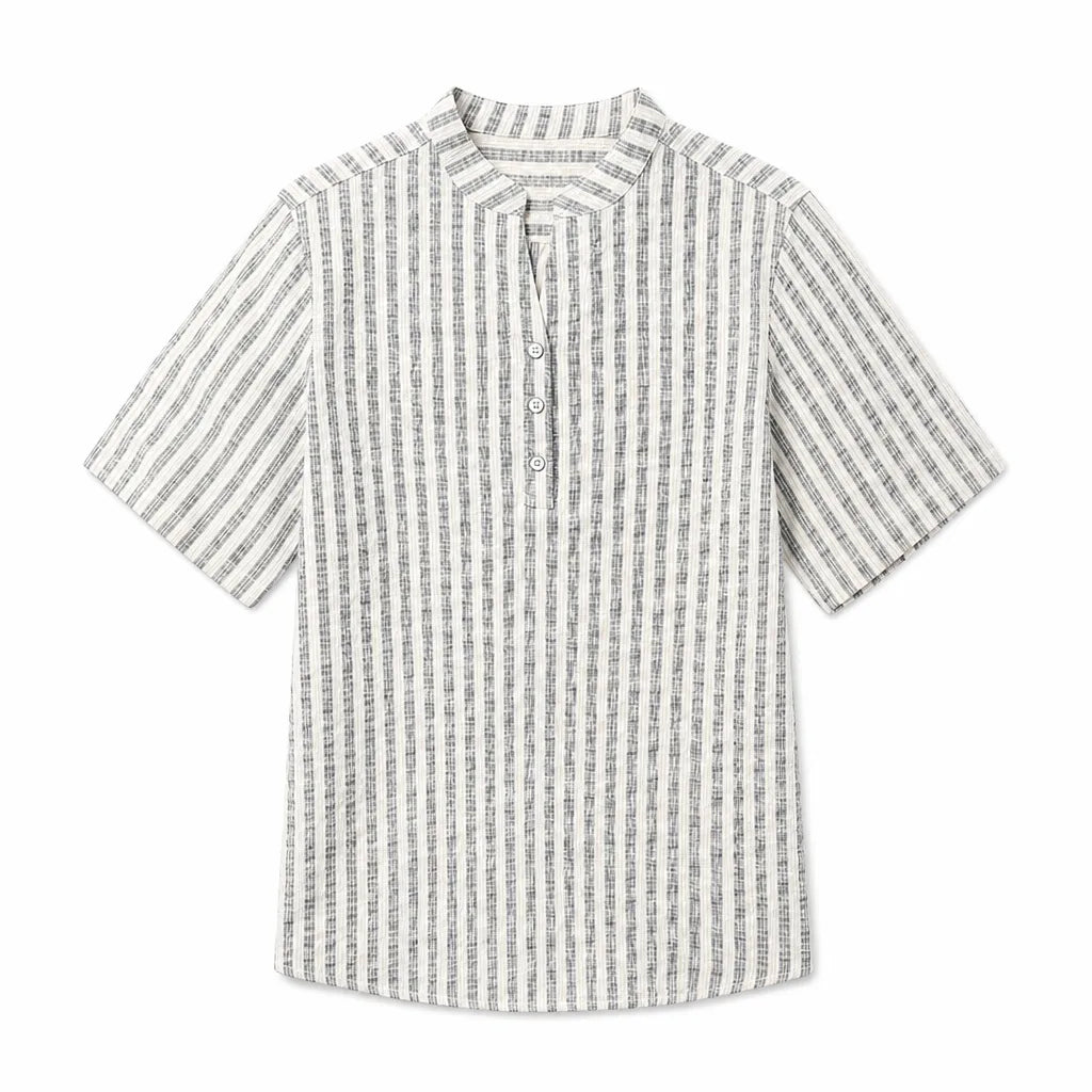 Henry Striped T-Shirt - Color:White;Size:M