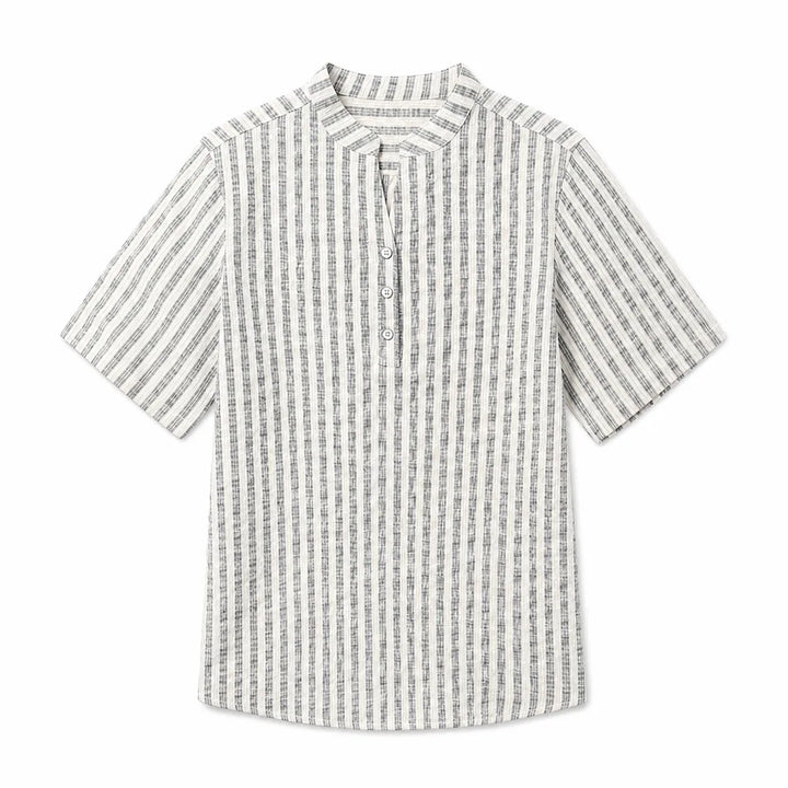 Henry Striped T-Shirt - Color:White;Size:M