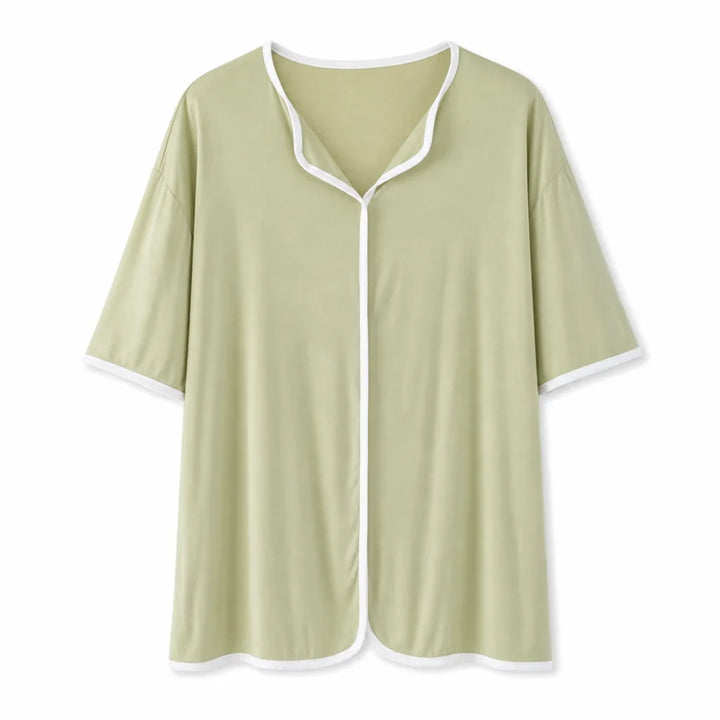 Isabella Pajama Top - Color:Bud Green;Size:S