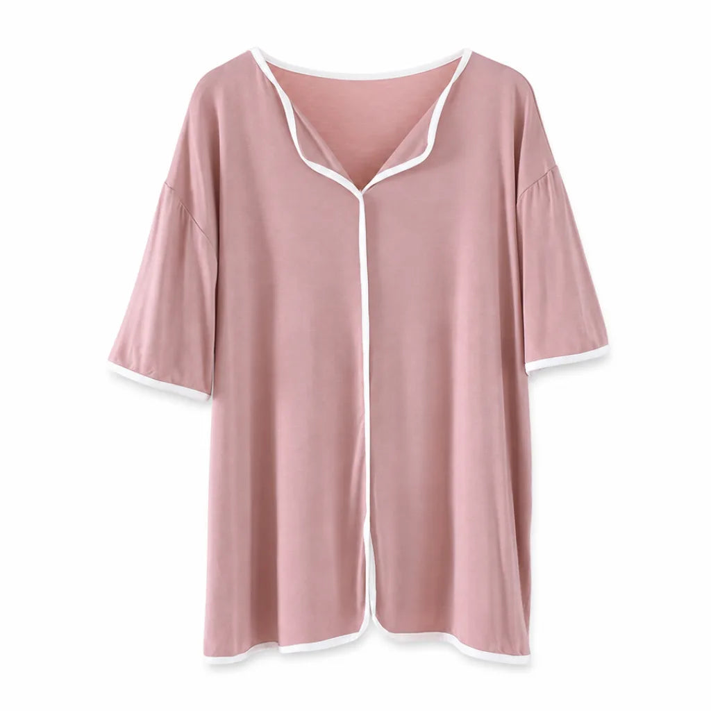 Isabella Pajama Top - Color:Shrimp Pink;Size:S