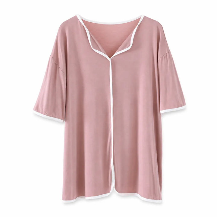 Isabella Pajama Top - Color:Shrimp Pink;Size:S