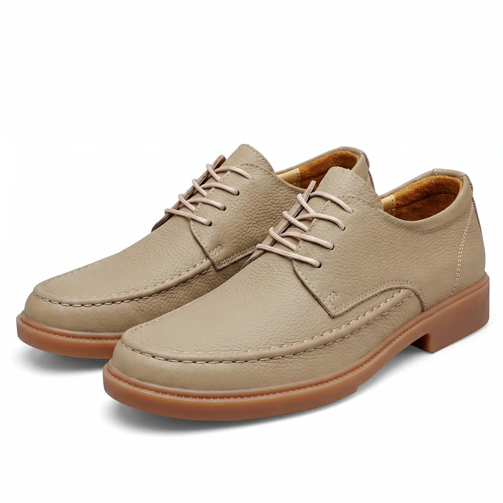 Men's Beige James Campbell Leather Derbies