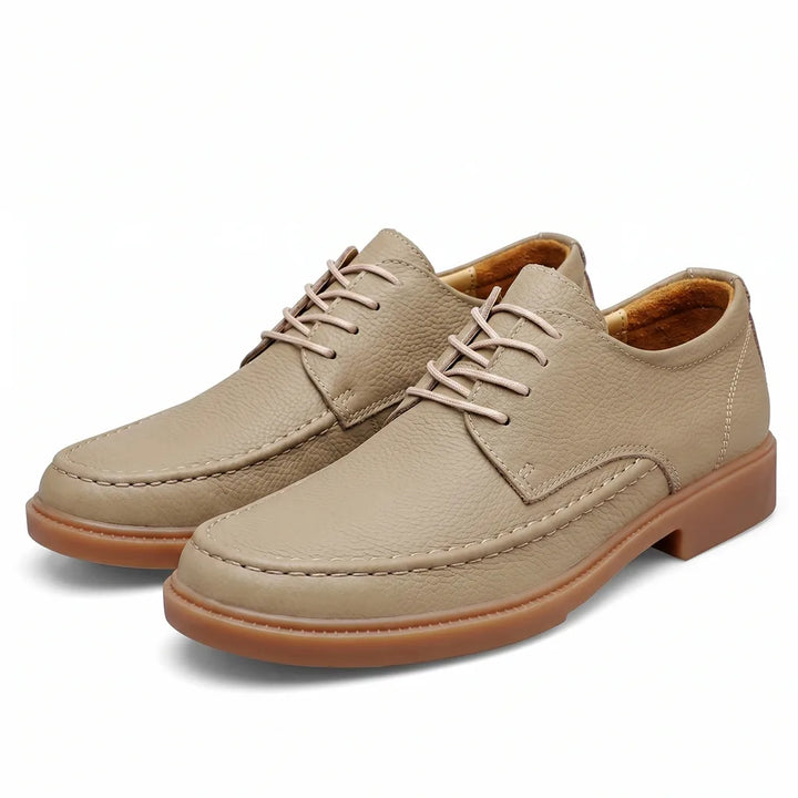 Men's Beige James Campbell Leather Derbies