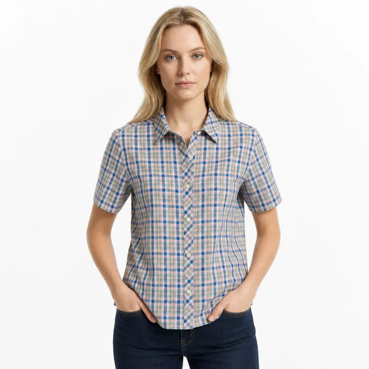 Women's Green Jasmine Cotton Check Shirt