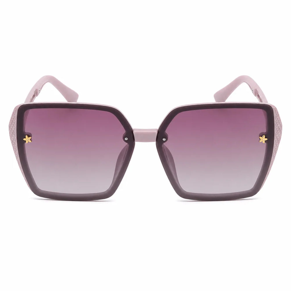 Women's Purple Pink Frame with Gradient Purple Polarized Lenses Gibson Polarized Square Shades