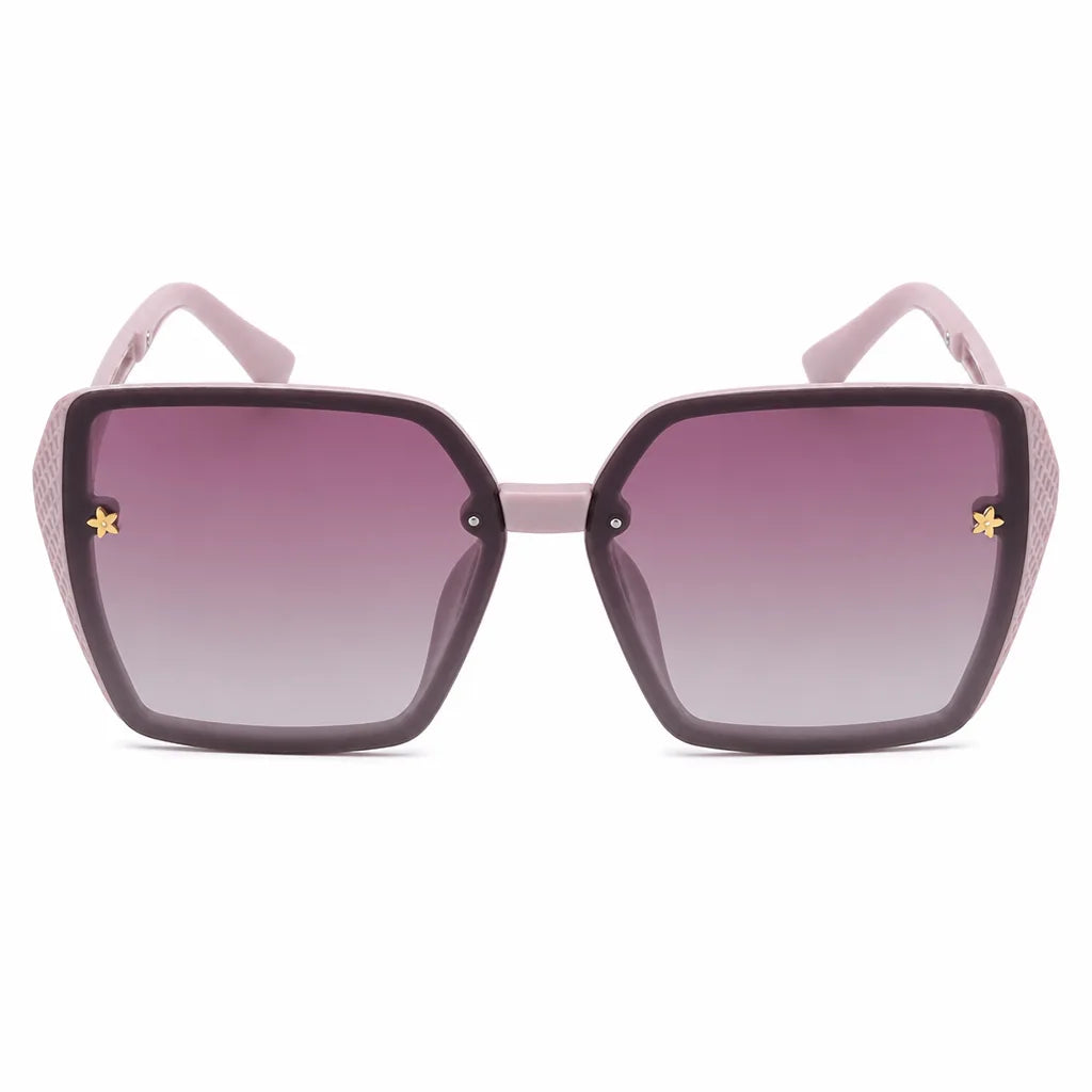 Women's Purple Pink Frame with Gradient Purple Polarized Lenses Gibson Polarized Square Shades