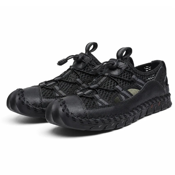 Jesper Closed-Toe Sandals - Color:Black;Size:38
