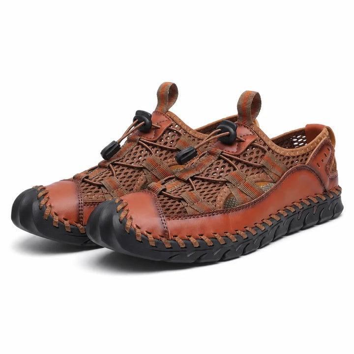 Jesper Closed-Toe Sandals - Color:Brown;Size:38