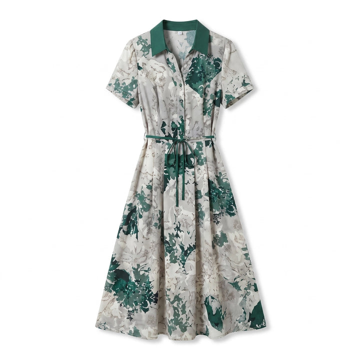 Jessica Midi Dress - Color:Green;Size:S