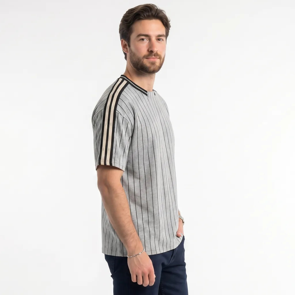 Men's Elle Striped Baseball T-Shirt