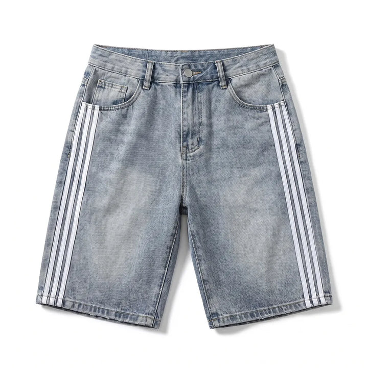Jonathan Cotton Denim Shorts - Color:Light blue;Size:28