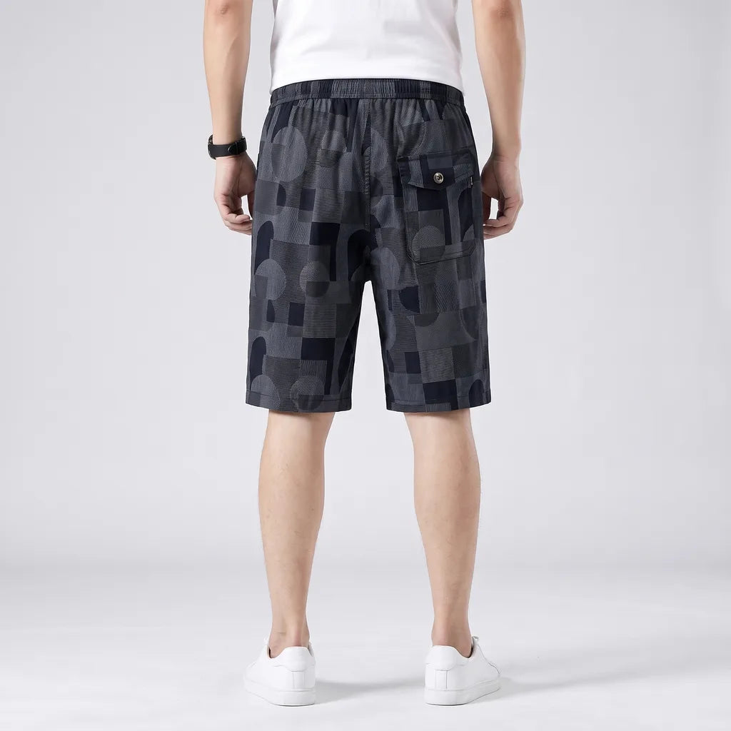 Men's Dark Blue Joseph Cotton Straight Shorts