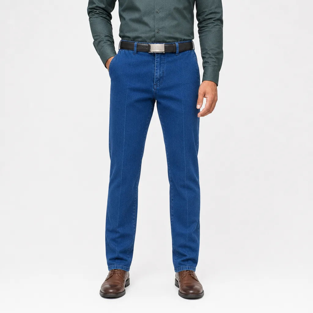 Men's Blue Granger High-Rise Straight Jeans
