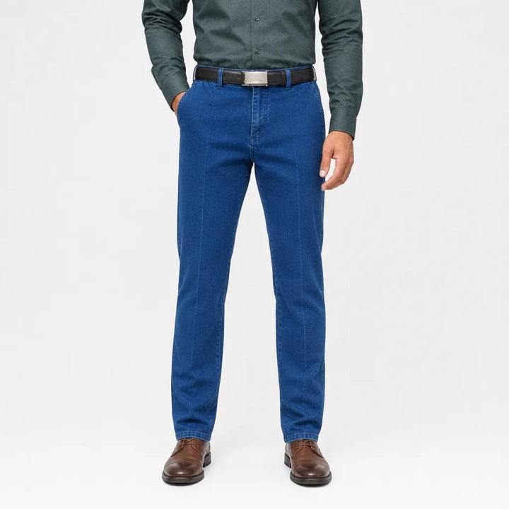 Men's Blue Granger High-Rise Straight Jeans