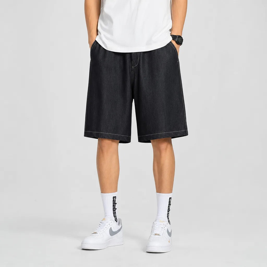 Men's Black Wadsworth Straight Denim Shorts