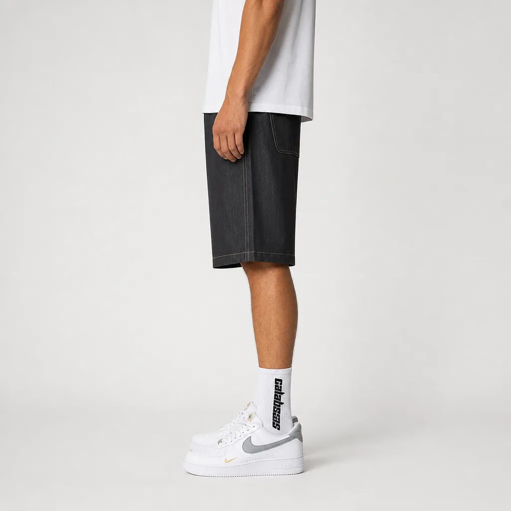 Men's Black Wadsworth Straight Denim Shorts