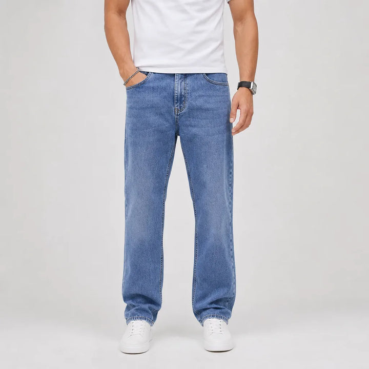 Men's Blue Egerton Straight Cotton Jeans