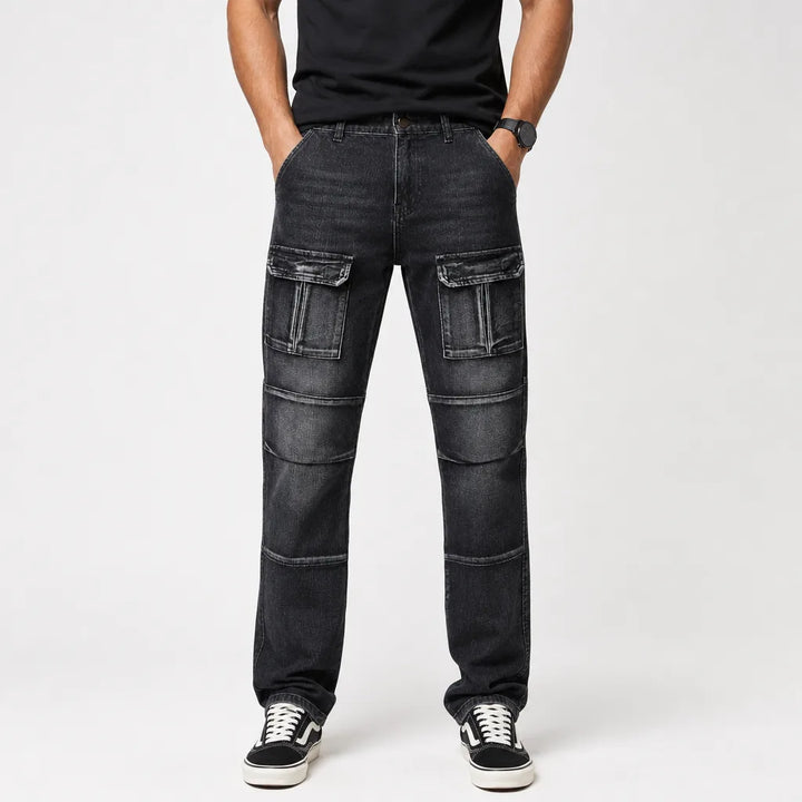 Men's Blue Stratford Cotton Cargo Jeans