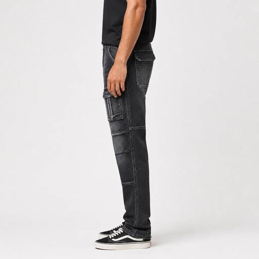 Men's Blue Stratford Cotton Cargo Jeans