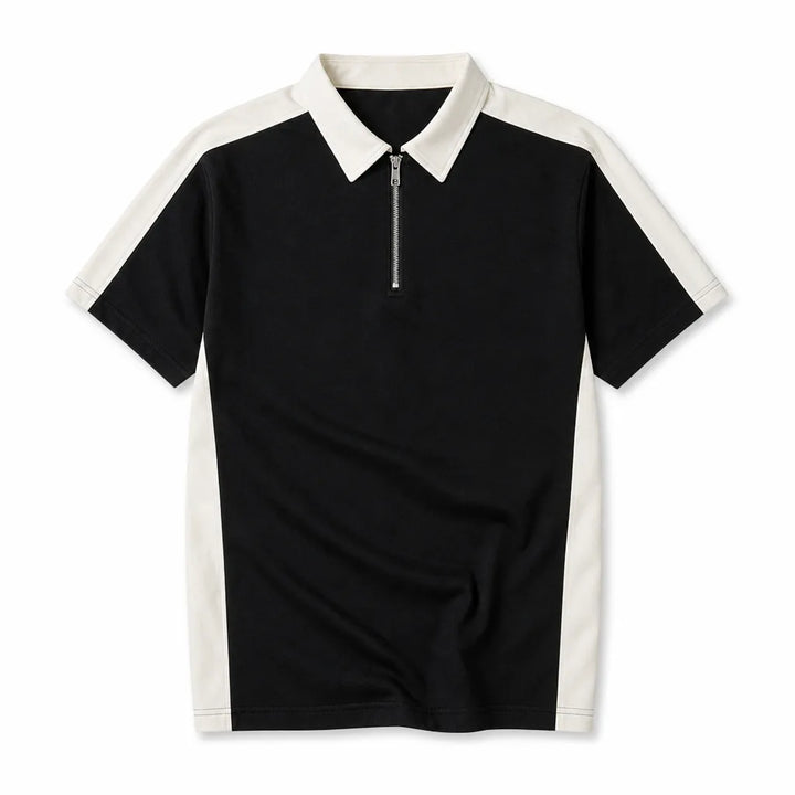 Julian Colorblock Polo Shirt - Color:Black;Size:S