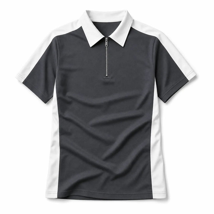 Julian Colorblock Polo Shirt - Color: Dark Gray;Size:S