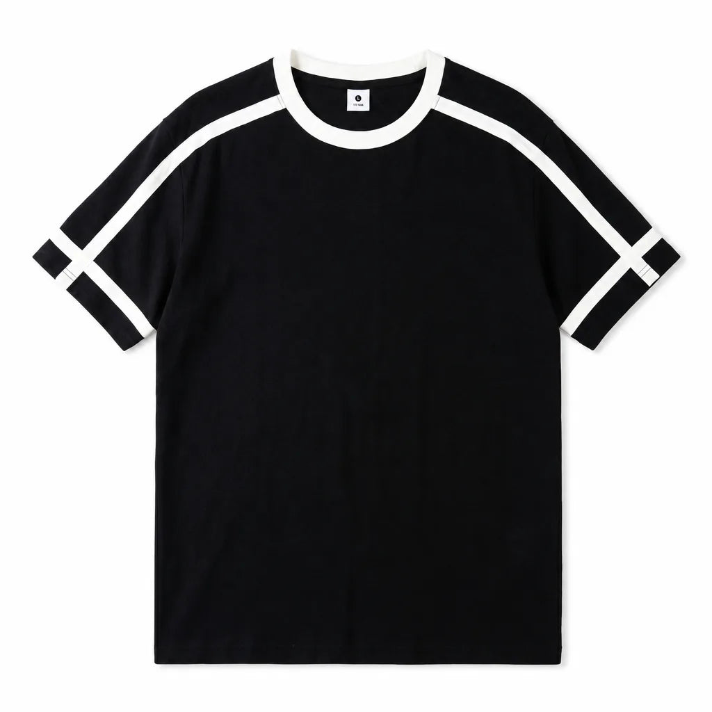 Julian Crew Neck T-Shirt  - Color:Black;Size:XS