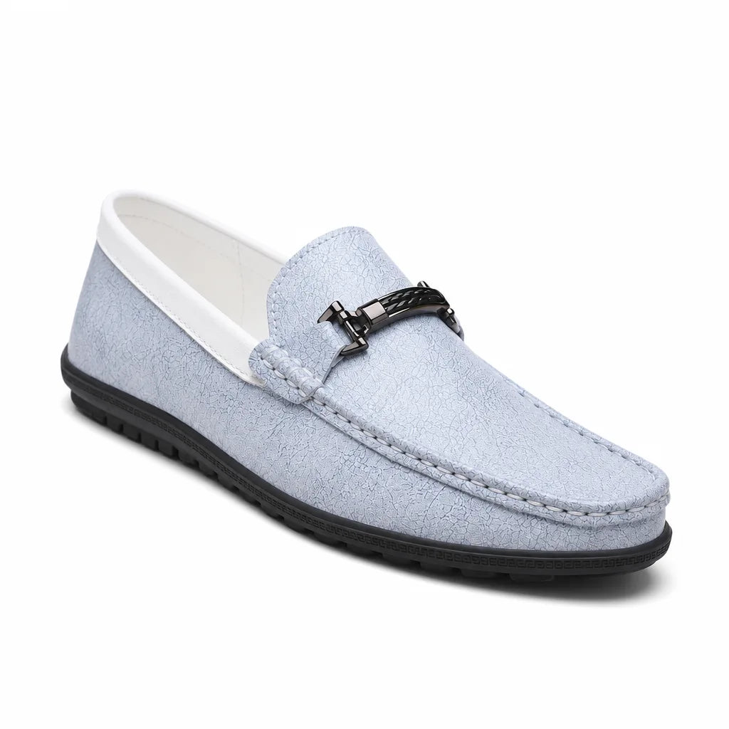 Men's Blue Julian Leather Bit Loafers