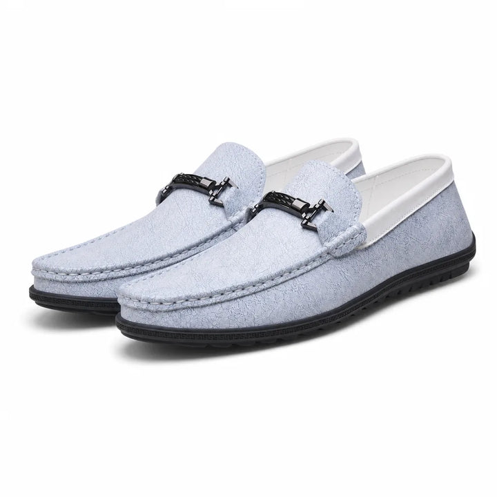 Men's Blue Julian Leather Bit Loafers