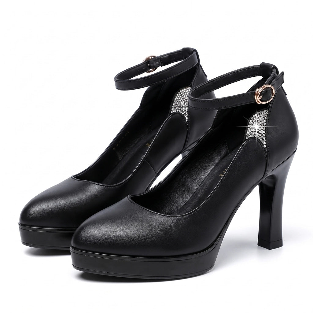 Julianna Pointed Pumps - Color:Black;Size:35