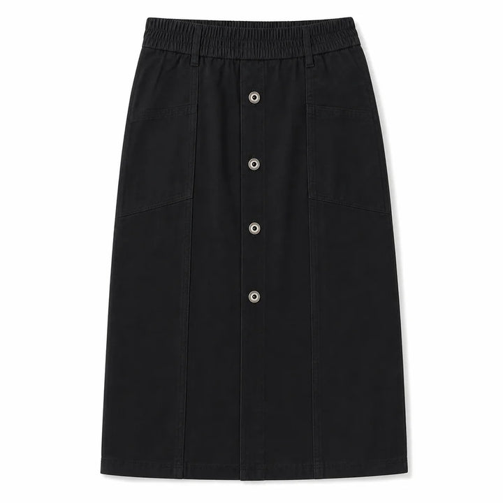 Juliet Cotton A-Line Skirt - Color:Black;Size:2XL 125-135 jin
