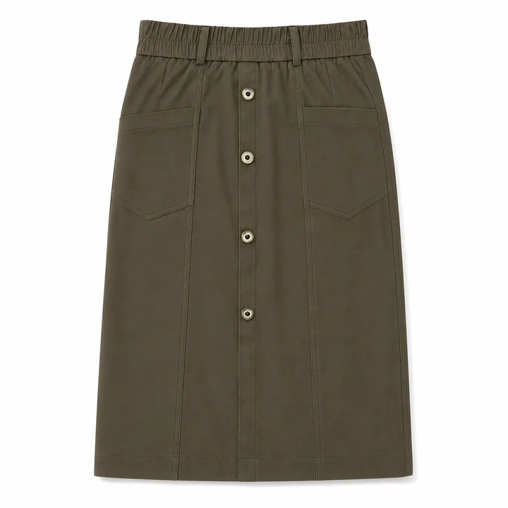 Juliet Cotton A-Line Skirt - Color:Green;Size:2XL 125-135 jin