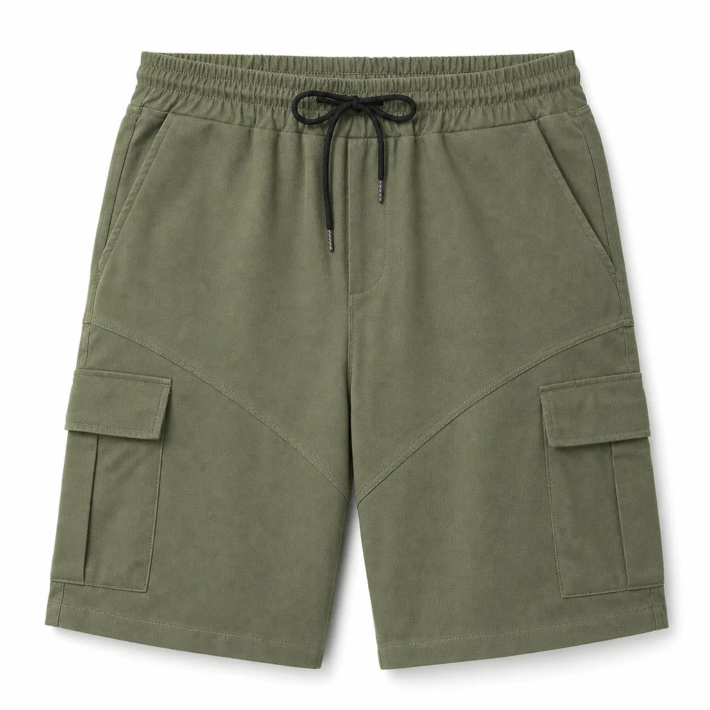 Kevin Cargo Shorts - Color:Army Green;Size:XS