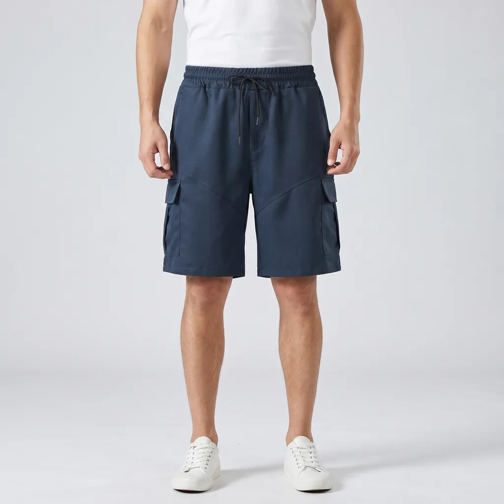 Navy Blue Pearl Cargo Shorts 1