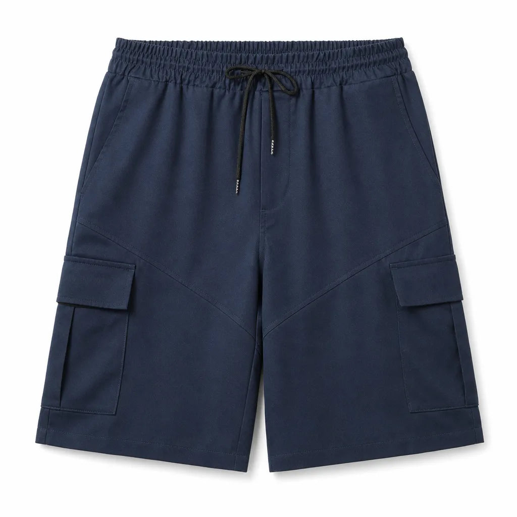 Kevin Cargo Shorts - Color:Navy Blue;Size:XS