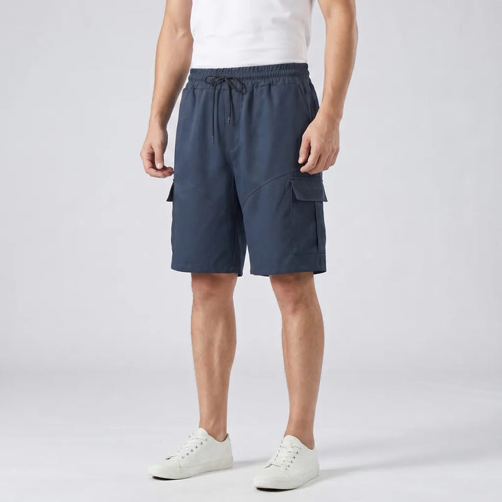 Navy Blue Pearl Cargo Shorts 4