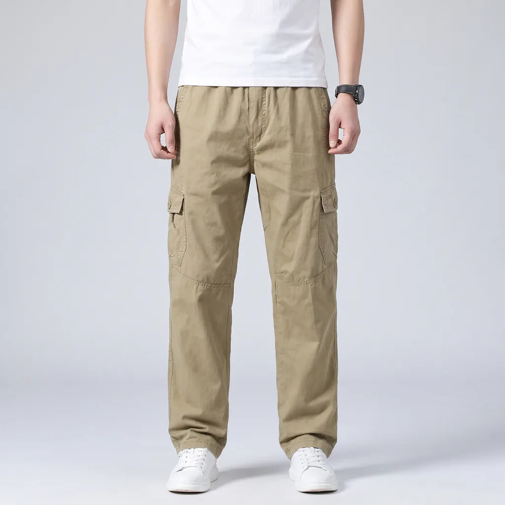 Khaki Linden Straight Cargo Trousers 5